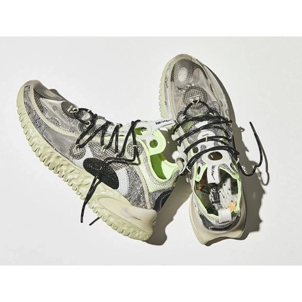 11.5‎ Nike Flow ISPA Spruce Aura Neon Green / Gray / Black Mesh Sneakers Shoes‌‍